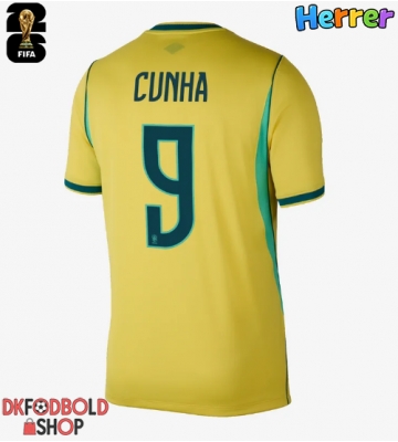 Brasilien Matheus Cunha #9 Hjemmebanetrøje VM 2026 Kort ærmer
